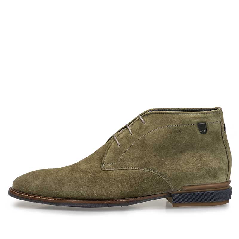 Floris van Bommel Veterboot Jazzi Green Suede