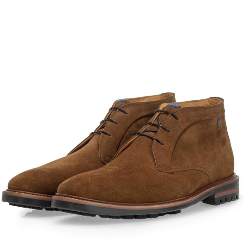 Floris van Bommel Veterboot Toppi Cognac Suede H 