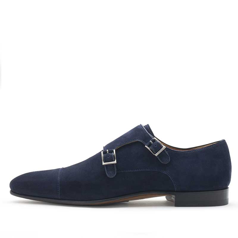 Magnanni Gespschoen Navy Suede