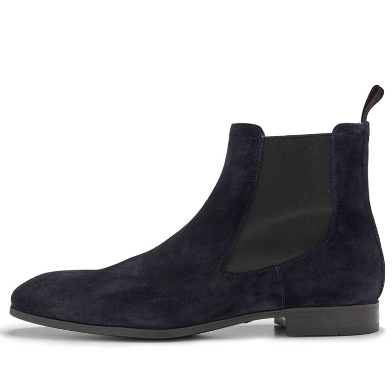 Santoni Chelseaboot Simon Dark Blue Suede