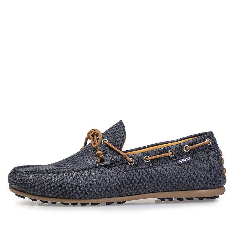 Floris van Bommel Loafer Stevi Blue Leather